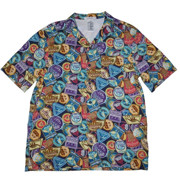 Disney Parks Haunted Mansion S/S Button Up Shirt Size M Walt Disney World Rare - Picture 1 of 7